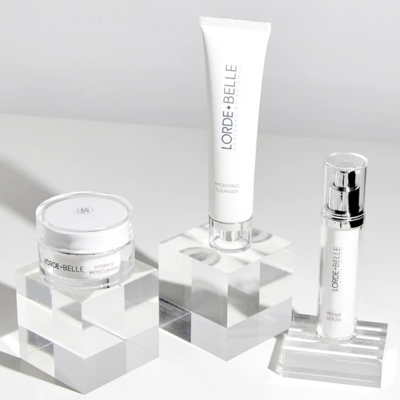 🆕 Lorde+Belle Face Regimen Trio Set Cleanser, Repair Serum, Moisturizer - Picture 2 of 11